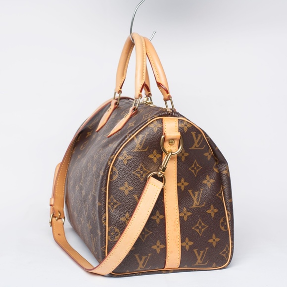 Authentic LOUIS VUITTON Monogram Canvas Speedy 30 Bandouliere Handbag - Picture 4 of 15